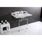 Kingston Brass 36 Carrara Marble Console Sink with Acrylic Legs, Marble WhitePolished Nickel LMS3630MASQ6 - alternate 5